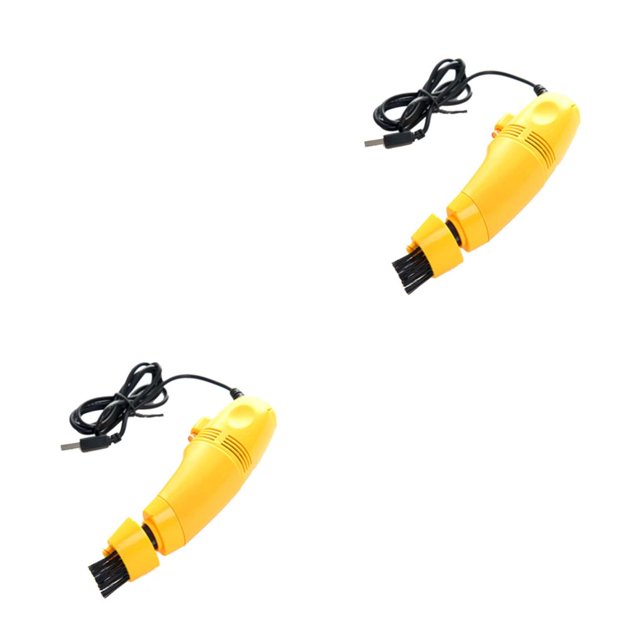 Monstrate 4 colores portátil teclado USB aspiradora Mini teclado Gap detalle cepillo de limpieza Universal escritorio esquina aspiradora Amarillo 2piezas
