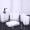 White, variant on 5PC/Set Acrylic Bathroom Accessories Bath Cup Bottle Toothbrush Holder Soap Dish Purple,Red,Black,White