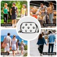thumbnail image 7 of FORMRS Mini Crossbody Bag for Women Adjustable Rope Shoulder Casual Phone Purse, Black Cartoon Cat Paw, 7 of 7