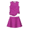 thumbnail image 3 of Grblisyd Girls Skirt Sets Polka Dots Sleeveless Tank Tops and Tennis Skirt 2 Piece Workout Outfits 3-13 Years, 3 of 6