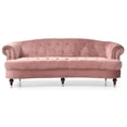 thumbnail image 2 of Passion Furniture Pink Velvet 3-Seater Sofa With Nailheads Trim PF-G0654A-S, 2 of 5