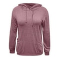 thumbnail image 5 of Vedolay Sweatshirt for Women Fashion 2023 Plush Hooded Long Sleeve Pullover Sweater Zip up Jacket Pink,S, 5 of 5
