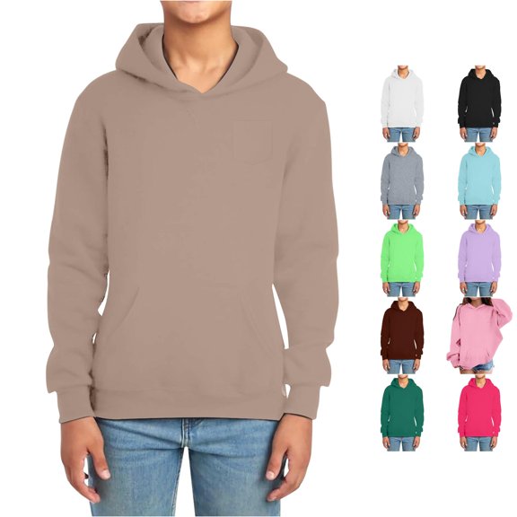 Kids Boys and Girls Hoodie Khaki Hoodies Long Sleeve Pullover Hoodie Sweatshirt Winter Boys Clothes 4-5 Years