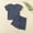 Navy, variant on Rvasteizo Toddler Outfits Solid Button Round Neck Short Sleeve Top Shorts Set for 18 Months to 4 Years