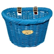 Nantucket Bicycle Basket Co. Cruiser Adult D-shape Basket, Bright Blue