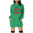 thumbnail image 2 of WEAIXIMIUNG Sweat-Shirt Maman Grande Taille Femme Décontracté Col Rond Imprimé Arbre de Noël, 2 of 3