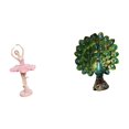 thumbnail image 6 of CarpNettore Graceful Ballerina Girl Figurine and Majestic Peacock Statue Resin Animal Sculpture Collection Elegant Birthday Gift Souvenir Tabletop Ornament for Office Study Room Bedroom Living, 6 of 8