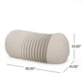 thumbnail image 3 of Noble House Guill Fabric 6.5 ft. Striped Bean Bag, Natural and Brown, 3 of 10