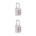 thumbnail image 4 of Langgg 3 Digit Combination Password Lock Alloy Cabinet Travel Luggage Padlock white 2Set, 4 of 6