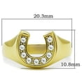 thumbnail image 2 of IP Gold(Ion Plating) Stainless Steel Ring with Top Grade Crystal in Clear for Women Style TK10616G, 2 of 4