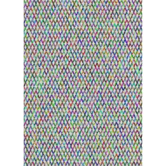 Ahgly Company Indoor Rectangle Patterned Purple Novelty Area Rugs, 5' x 7'