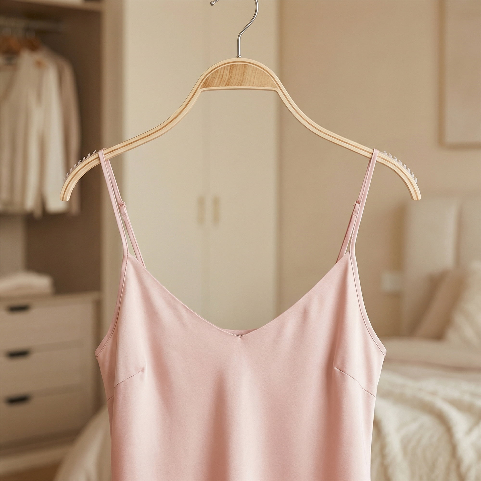 Unique Bargains 2 Pcs Wood Non-Slip Great Hangers with Clips for Closet Natural 15.7inch