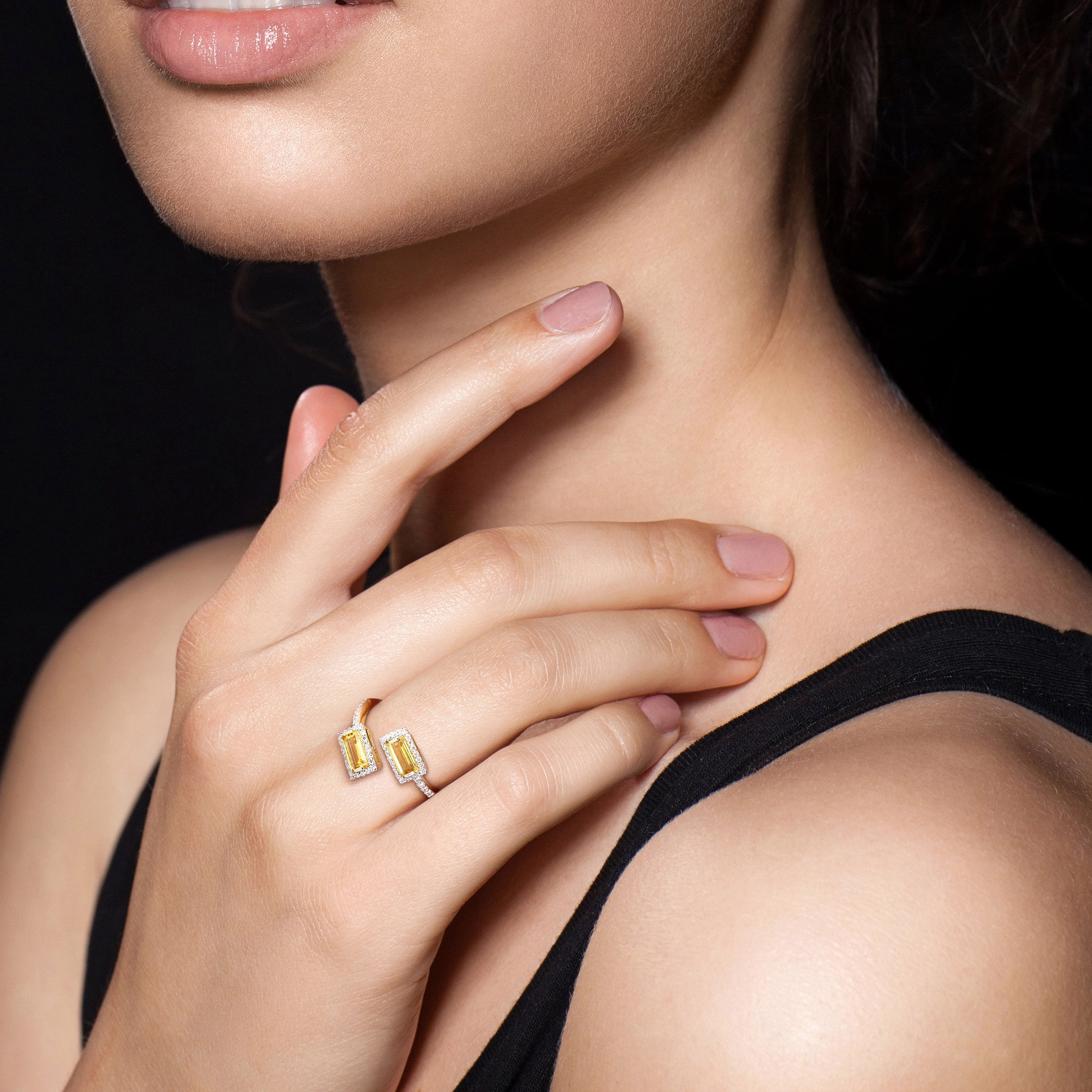 Everly Women's Citrine 14k Yellow Gold Ring