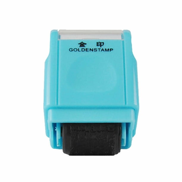 Moyic Roller Stamp Gibberish Stamp Privacy Guard Roller para archivos de identificación Protección de datos confidenciales, azul Type3 NO3 Moyic HA002860-03