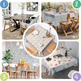 thumbnail image 4 of 42x42 Inch Waterproof Square Tablecloth, Thickened Polyester Table Cover for Dining & Parties, Floral Print, 4 of 6
