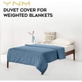 thumbnail image 2 of YnM Bamboo Duvet Cover for Weighted Blankets (80''x87'') - Blue Grey Print, 2 of 5