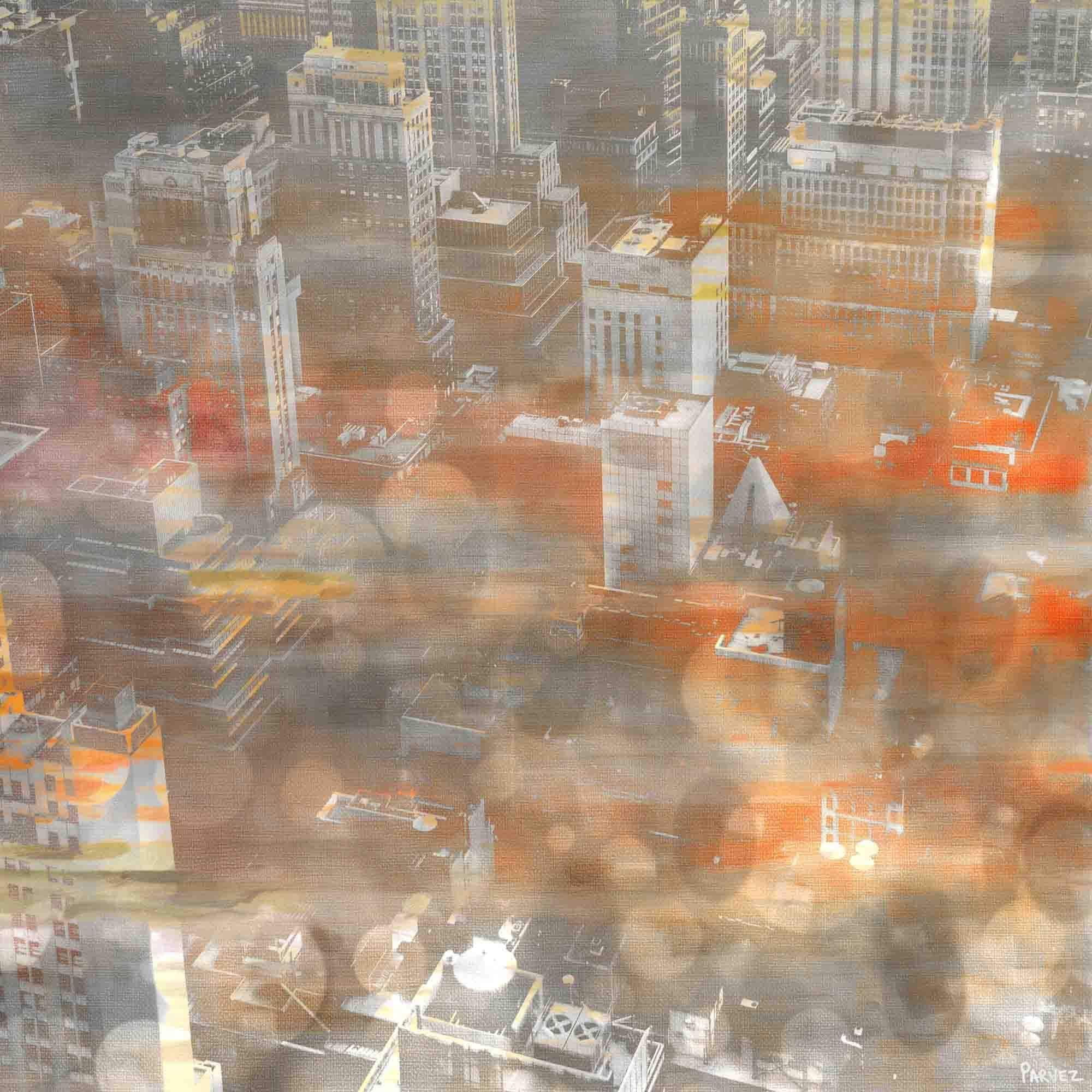 Parvez Taj "Rooftops" Print on Canvas
