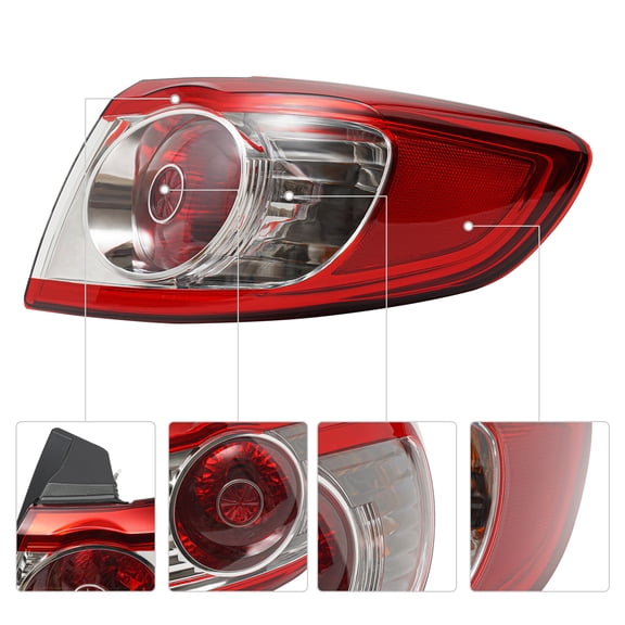 Tail lights Assembly Compatible with 2010 2011 2012 Hyundai Santa Fe Right Rear lights Halogen Tail Brake lights Passenger Side, Red