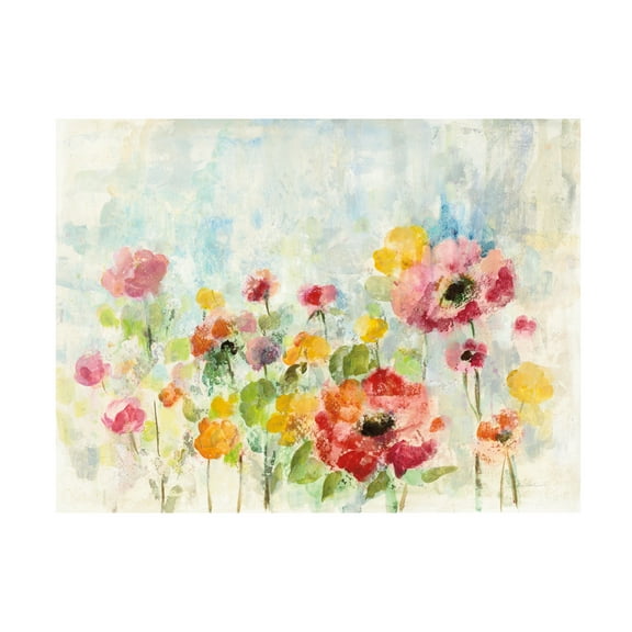 Trademark Fine Art 'Summer Rain Floral' Canvas Art by Silvia Vassileva