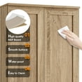 thumbnail image 6 of 71'' Tall Storage Cabinet with Adjustable Shelves, Bathroom Cabinet with 2 Doors, Narrow Storage Cabinet for Bathroom, Living Room, Home Office, Brown, 6 of 9
