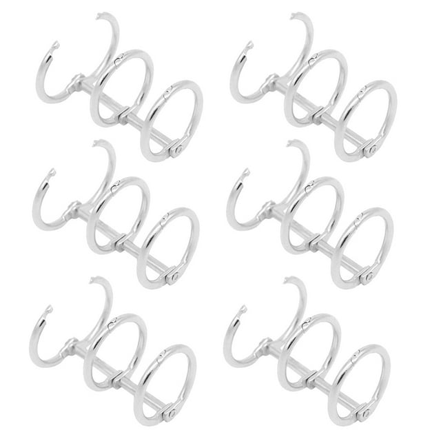 6Pcs Loose Leaf Binder Rings 3-rings Binder Rings Metal Binder Rings for Notebook