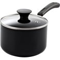 thumbnail image 1 of Sartén antiadherente Cook N Home con tapa de vidrio, aluminio negro, 2 litros, 1 of 7