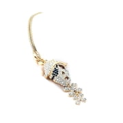 KATGI Fashion 18K Gold Plated Pirate Skull Austrian Crystal Pendant Necklace