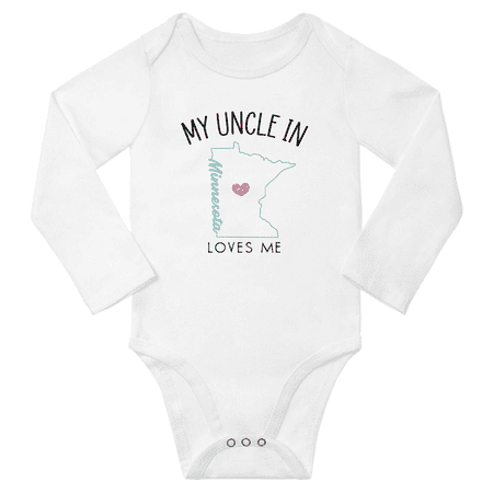 

My Uncle In Minnesota Loves Me Baby Long Romper Clothing 18-24 Months