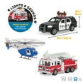 thumbnail image 5 of Driven by Battat 3-Piece Micro Rescue Fleet Toy Emergency Car & Truck Play Vehicles 9in for Kids 3 Years Old, 5 of 8