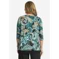 thumbnail image 2 of Jessica London Women's Plus Size Crew Neck Double Layered Tunic, 2 of 4