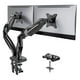 thumbnail image 1 of Soporte Doble Monitor HUANUO Negro Ajustable con Montaje VESA y Abrazadera C para Pantallas de 13 a, 1 of 9