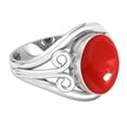 thumbnail image 3 of Red Stone Ring 925 Sterling Silver Handmade Jewelry, 3 of 9