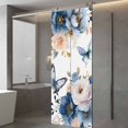 thumbnail image 4 of Vintage Blue Floral Window Privacy Film, Farmhouse Watercolor Flower Butterflies Static Cling UV Sun Blocking Tint Film Heat Control Windows Films for Bedroom Bathroom, Window Stickers 23.6"x59", 4 of 8