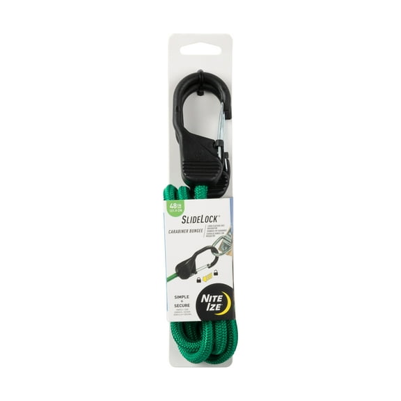 Nite Ize SlideLock® Carabiner Bungee - 48 in. - Green