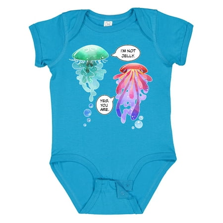 

Inktastic Funny I m Not Jelly Jellyfish in Blue and Pink Gift Baby Boy or Baby Girl Bodysuit