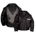 thumbnail image 2 of Size 7 Little Boys' Upwing Eagle Biker Pleather Jacket Blk (7) 0386074, 2 of 2
