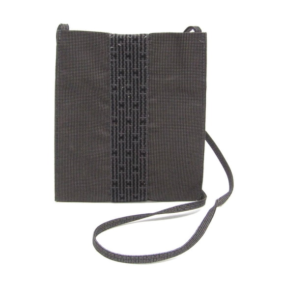 Pre-Owned Hermes Her Line Pochette Women's Polyamide,Polyester Shoulder Bag Gray (Good)
