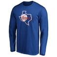 thumbnail image 2 of Men's Royal Texas Rangers Cooperstown Collection Huntington Logo Long Sleeve T-Shirt, 2 of 3