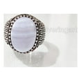 thumbnail image 2 of Blue Lace Agate Mens Ring, Silver Jewelry, 925 Silver Ring, Father's Day, AAA Natural Agate, Birthstone Ring, Heavy Mens Ring, Spiritual Healing Gemstone, Christmas, Plain Mens Ring, 2 of 7