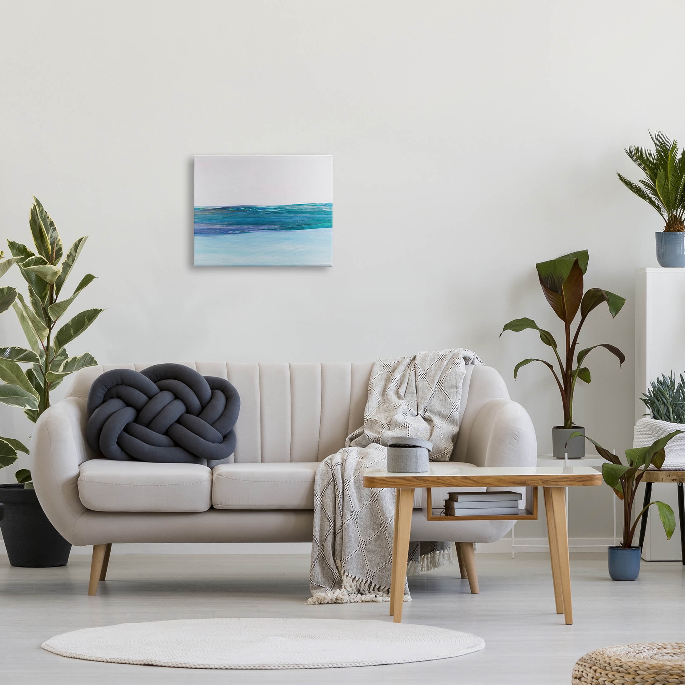 Stupell Industries Fluid Abstract Landscape Composition Graphic Art Gallery Wrapped Canvas Print Wall Art, Design by Ruth Fromstein