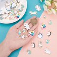 thumbnail image 4 of 40Pcs 10 Styles Unicorn Charms Alloy Enamel Pendants Assorted Gold Plated Unicorn Charm Accessory for DIY Jewelry Making, 4 of 7
