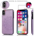 thumbnail image 5 of Funda para iPhone Xs Max con tarjetero de piel sintética con estampado de flores de datura, 5 of 5