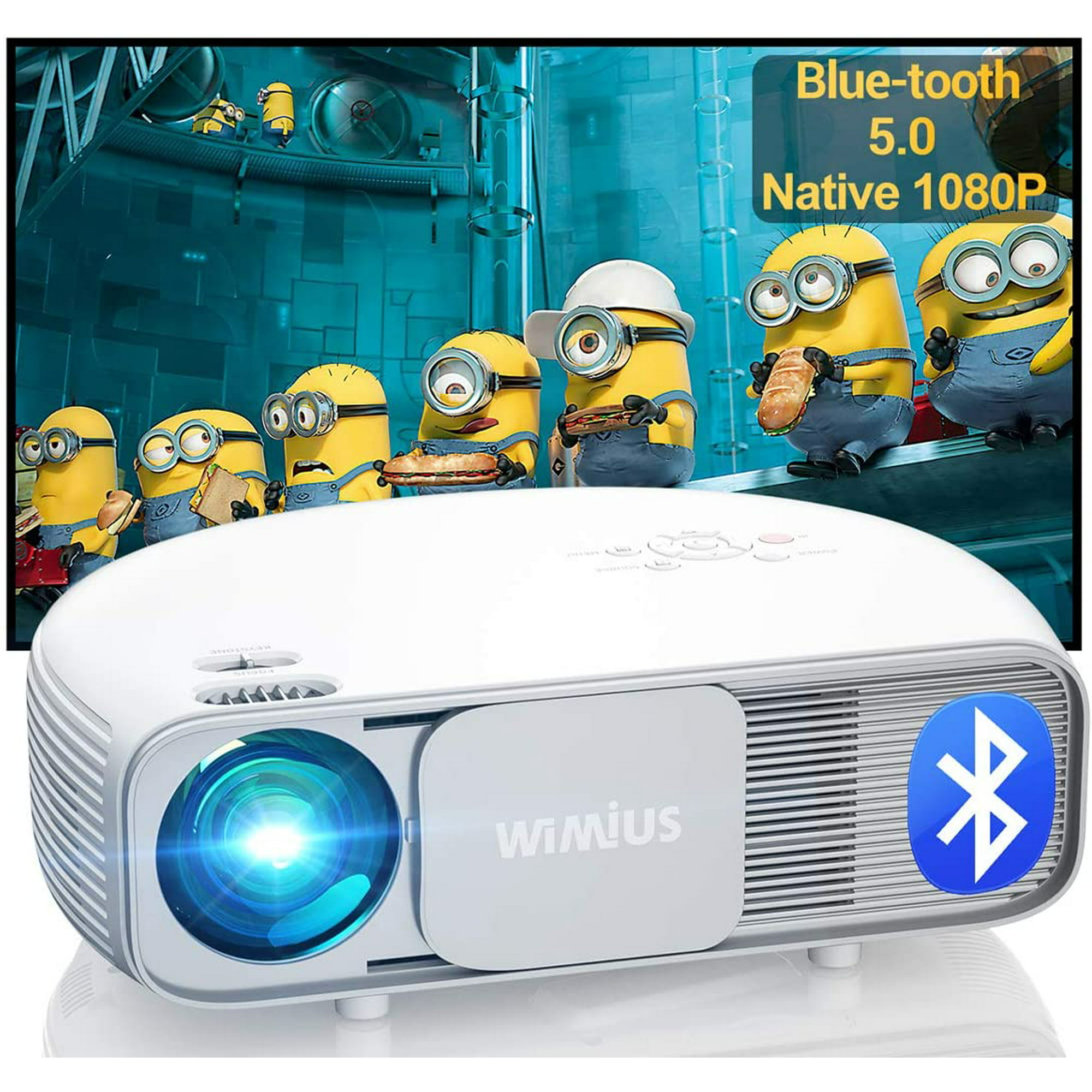 camisa Vadear surf WiMiUS 7200L 1080P Full HD Bluetooth Projector Support 4K LED Home Cinema  Video Projector 300 Inch Display Compatible with Phones, iPad, TV Stick, PS4,  PC HDMI USB | Walmart Canada