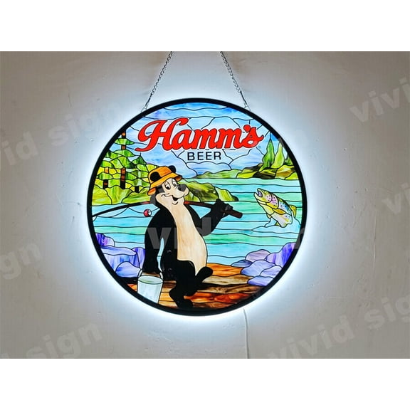 Queen Sense 16"x16" Custom For Hamm's Fishing 3D LED Sign Light Vivid Printing Tech Design Beer Bar Pub Decor Wall Decor Party Gift Artwork Lamp 116HSBF-LED3D
