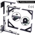 thumbnail image 3 of Cartilage 1 Set Anti Sag Gate Corner Brace Frame Kit,Heavy Duty Gate Corner Brace Bracket with Self-Locking Gate Latch,Frame Hardware Kit f, 3 of 7