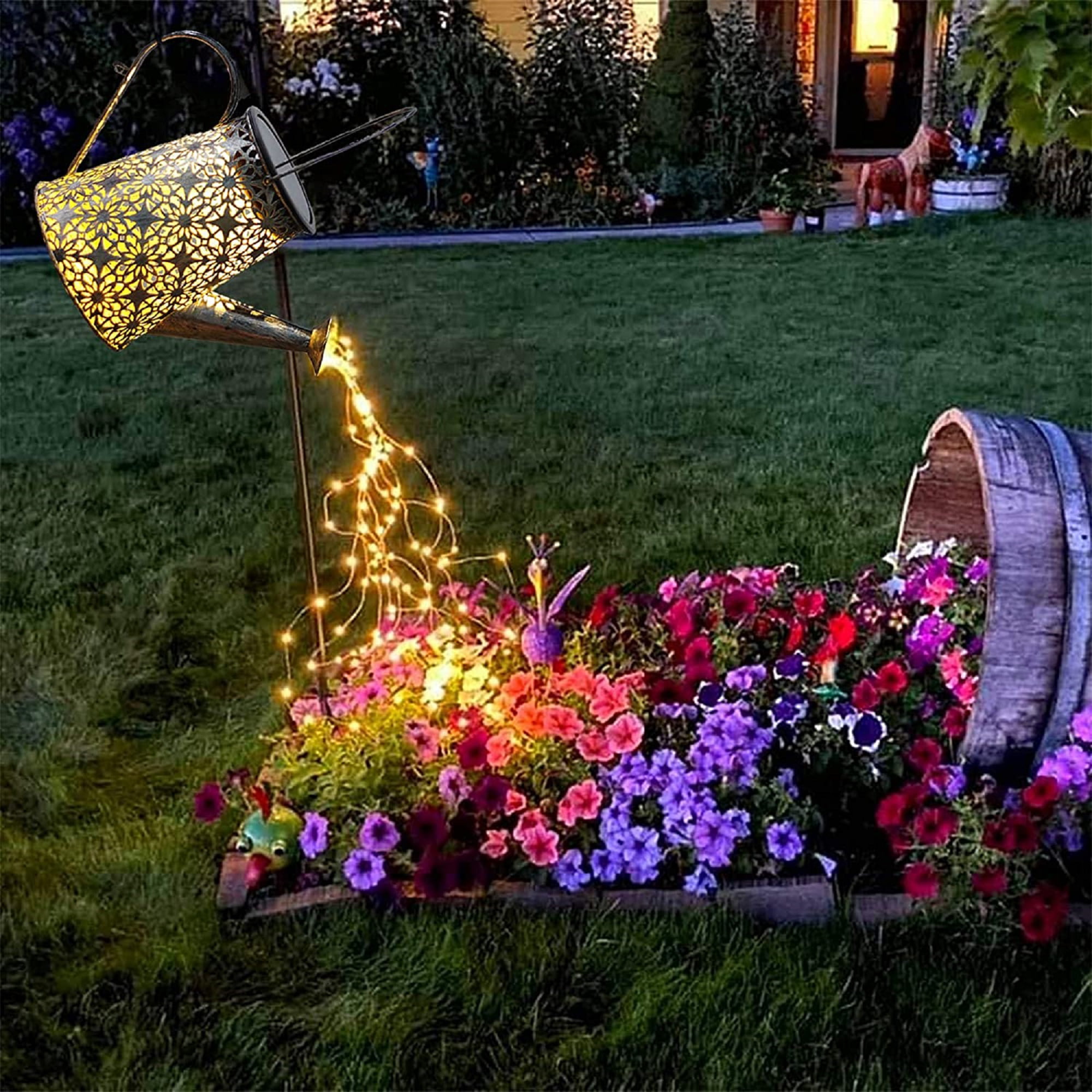 Solar Rose Flower Light Garden Landscape Lamp Outdoor Yard Patio Lawn Fairy Lamp 