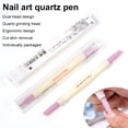 thumbnail image 2 of Dual Ended Nail Quartz Pen Cuticle Pusher Buffing Stick Manicure Tool For Nail Surface, 2 of 7