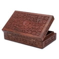 thumbnail image 6 of Ajuny Wooden Handcarved Decorative Jewelry Storage Box Flower Design Multipurpose Treasure Chest Keepsake Boxes Gifts 8x5 inch, 6 of 11