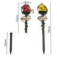 thumbnail image 3 of LOVIVER Piquets de Maison d'Oiseaux de Jardin Peints à la Main pour Extérieur Cour Rouge, 3 of 8