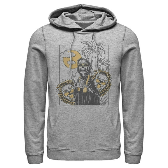 Men's Lost Gods Tropical Skeleton Pull Over Hoodie